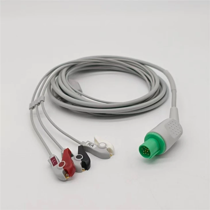 Hellige 10-Pin 3-Lead Elbow ECG/EKG Cable factory