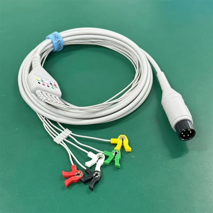 Mindray 6-Pin 5-Lead Neonatal IEC Clip ECG/EKG Cable factory