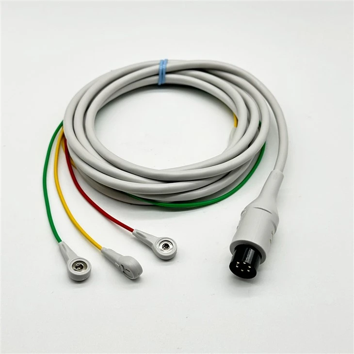Nihon Kohden Compatible 6-Pin 3-Lead Reusable ECG/EKG Lead Wire BJ-753P best