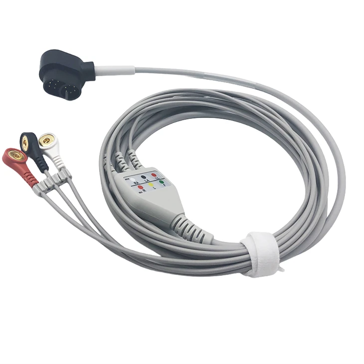 Zoll Compatible 12-Pin 3-Lead ECG/EKG Trunk Cable