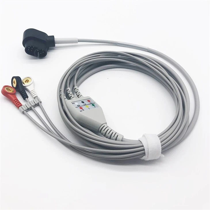 Zoll Compatible 12-Pin 3-Lead ECG/EKG Trunk Cable factory