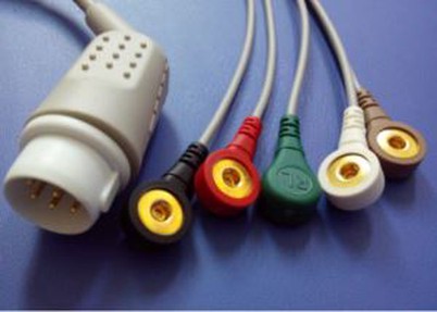 Compatibilidade Philips 12pin M3046a, m1102a 5lead ECG Cable, IEC, clip com CE