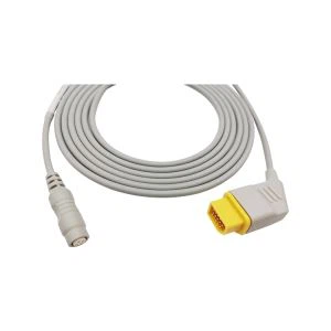 B. Cabo adaptador de pressão arterial de transdutor IBP de 12 pinos da Braun para Nihon Kohden