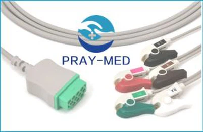 GE Marquette 11pin 5lead cabo Ecg com fio de chumbo