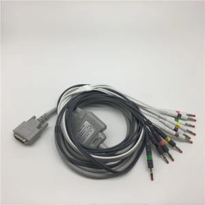 Leadwires compatíveis do cabo do ECG de Nihon Kohden 10 ligações
