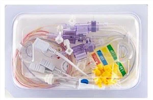 Transdutor USB de pressão arterial descartável com 3 conectores